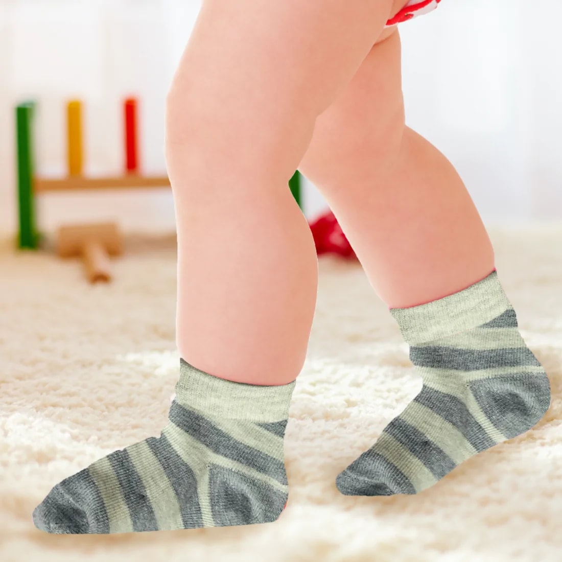 Antibacterial Baby Socks Elasticated & Ankle Length (1224 Months