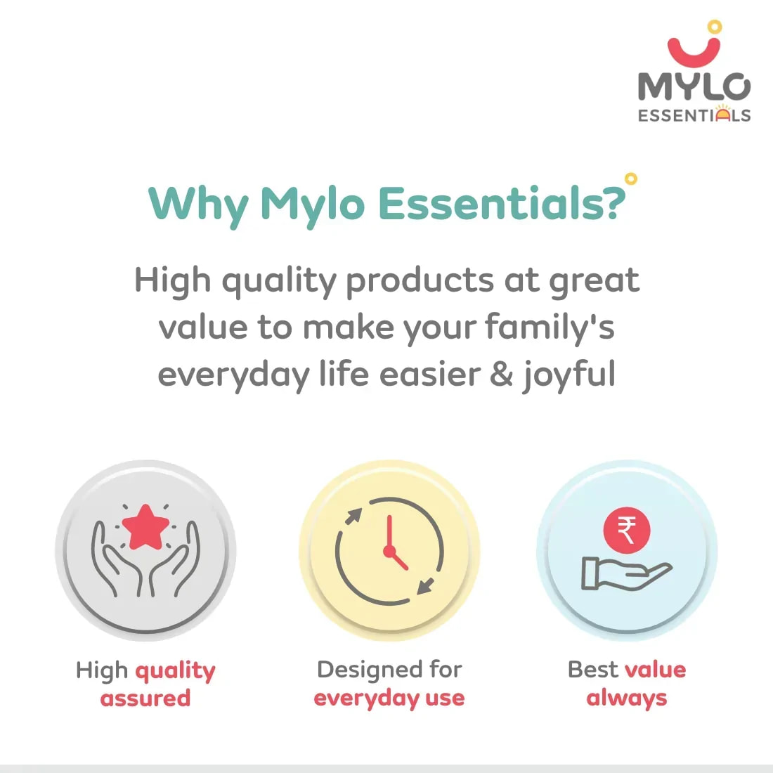 Mylo Free Size Reusable Cloth Diaper with Absorbent Insert Pad (3 - 36 Months) - Mix Pack of 3