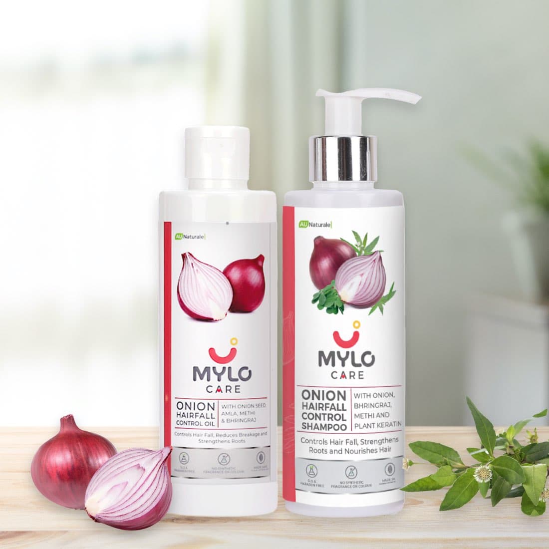 Mylo Onion Hair Rejuvenation Kit - Oil(200 ml) & Shampoo (200 ml)