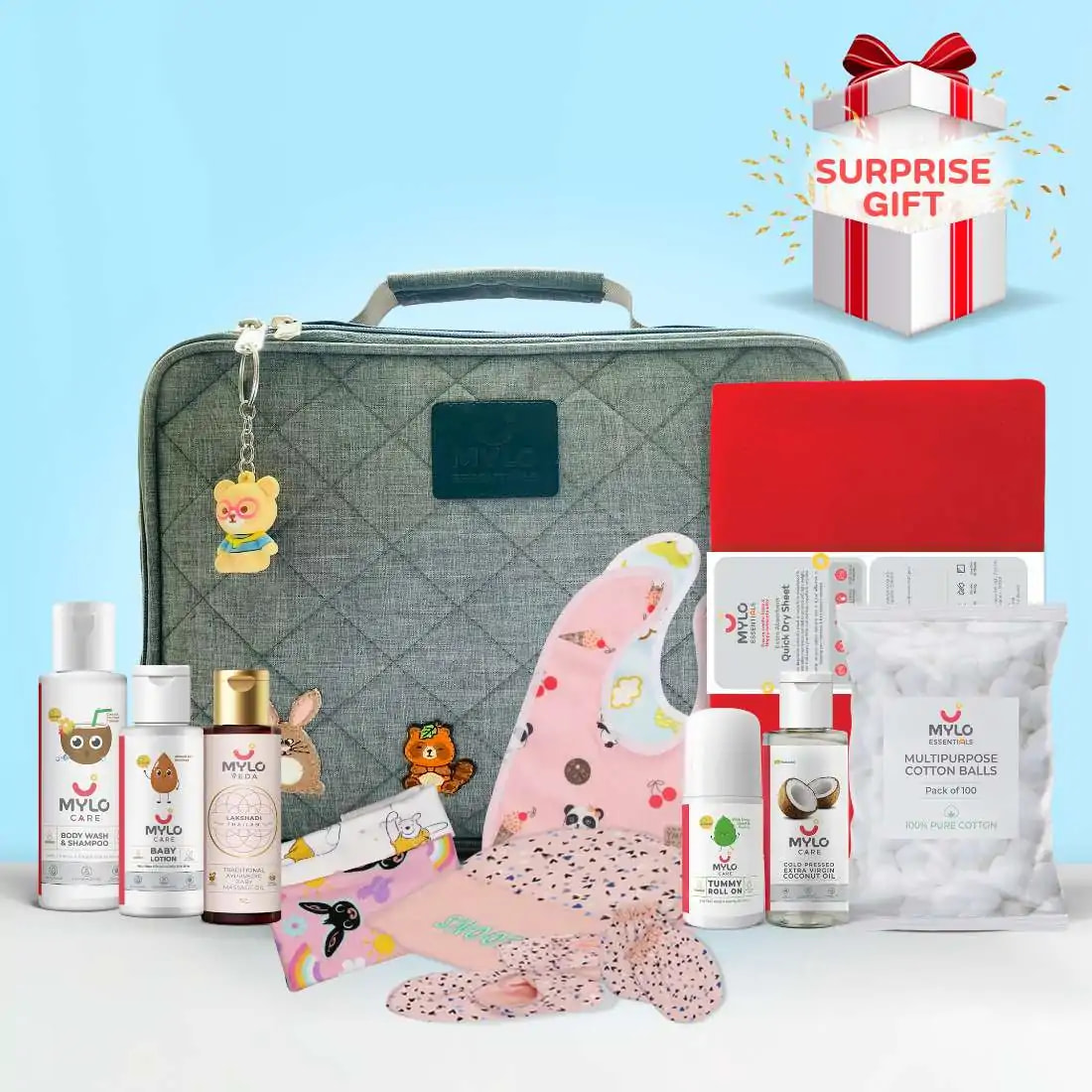 New Baby Complete Care Gift Set - Mini Baby Suitcase Worth Rs 999/- Free & A Surprise Gift