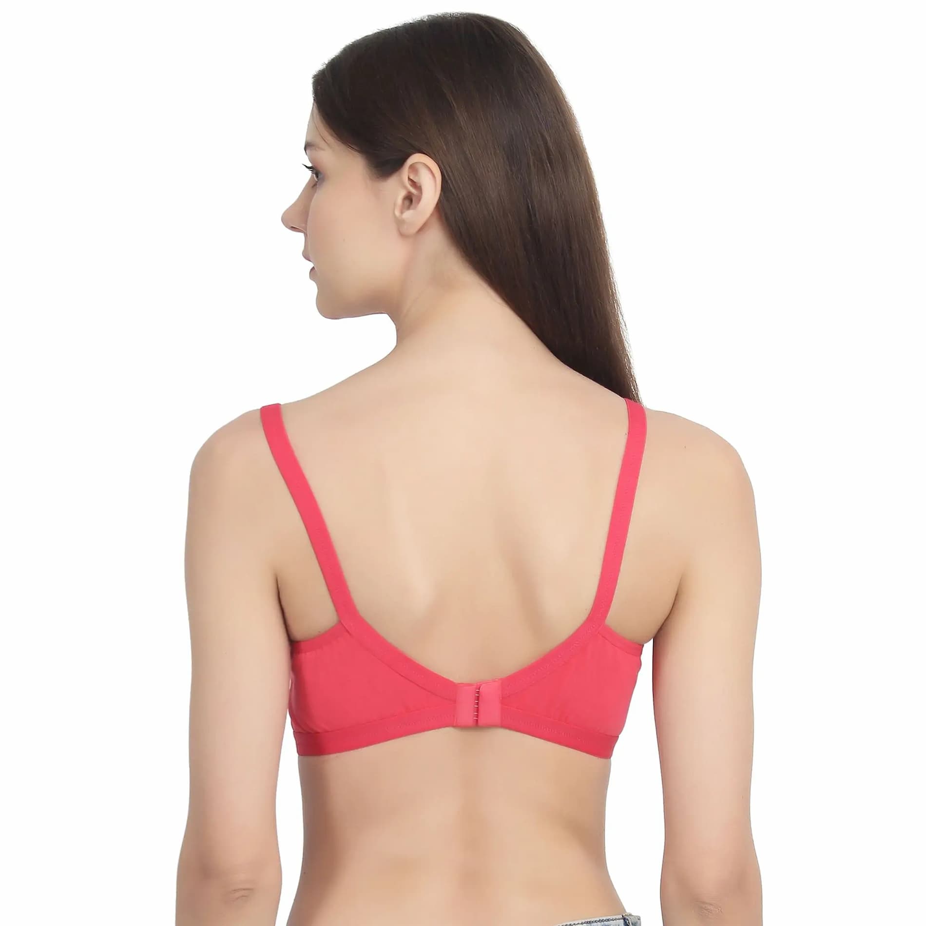 Mylo Maternity/Nursing Moulded Spacer Cup Bra Pack of 2 with free bra extender -(Coral, Navy) 40 B   