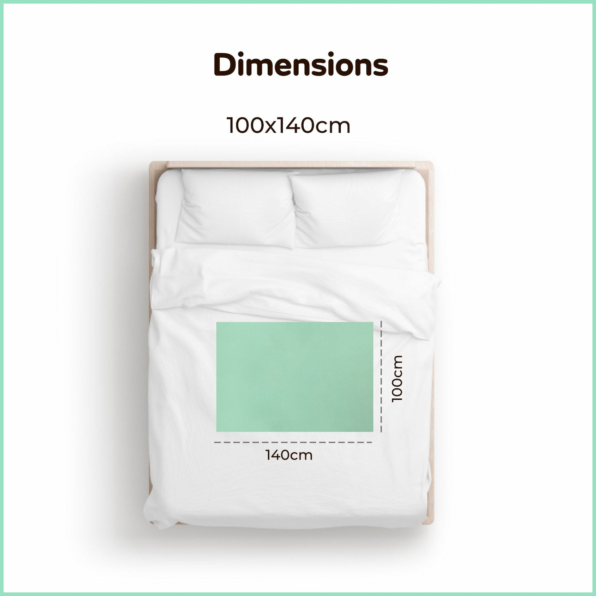 Mylo Waterproof Extra Absorbent Dry Sheet & Bed Protector - Sea Green (L)