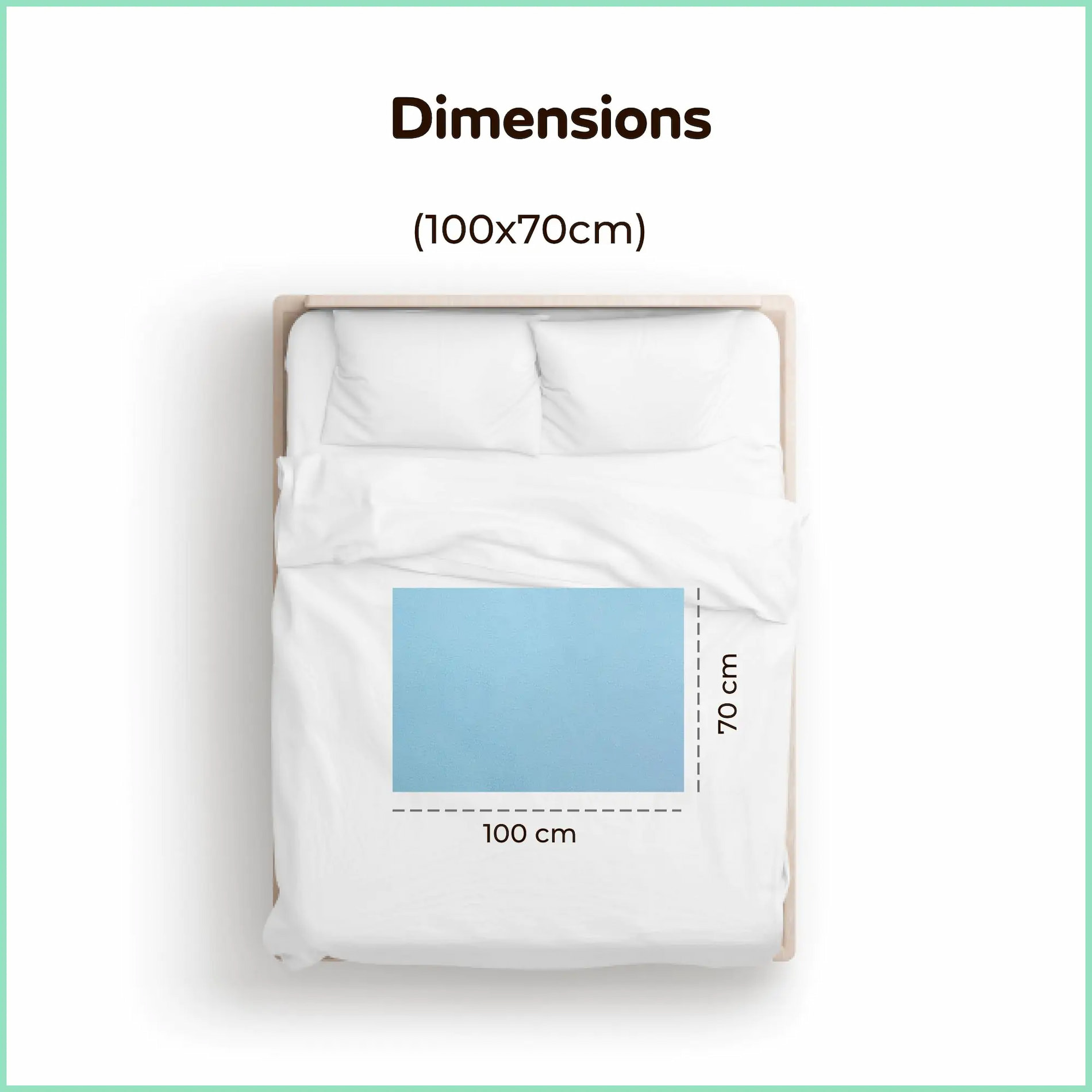 Waterproof Extra Absorbent Dry Sheet & Bed Protector - Sky Blue (M)