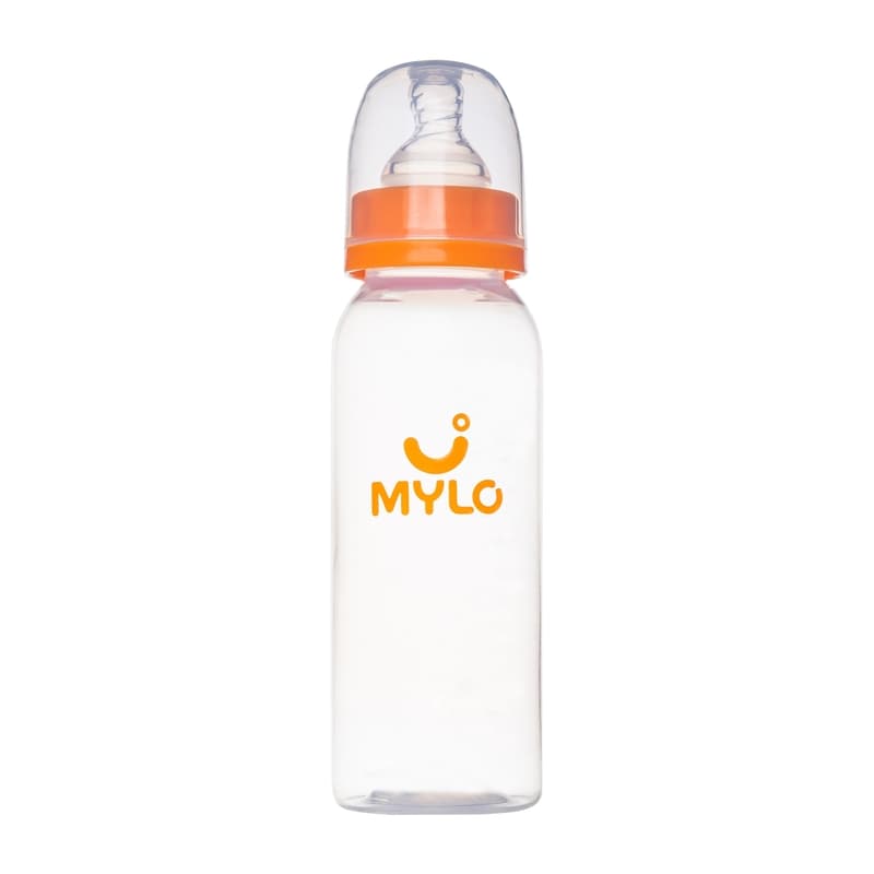  Feels Natural Baby Bottle – 125ml & 250 ml - BPA Free with Anti-Colic Nipple-Pack of 2 -(Pink & Zesty Orange)