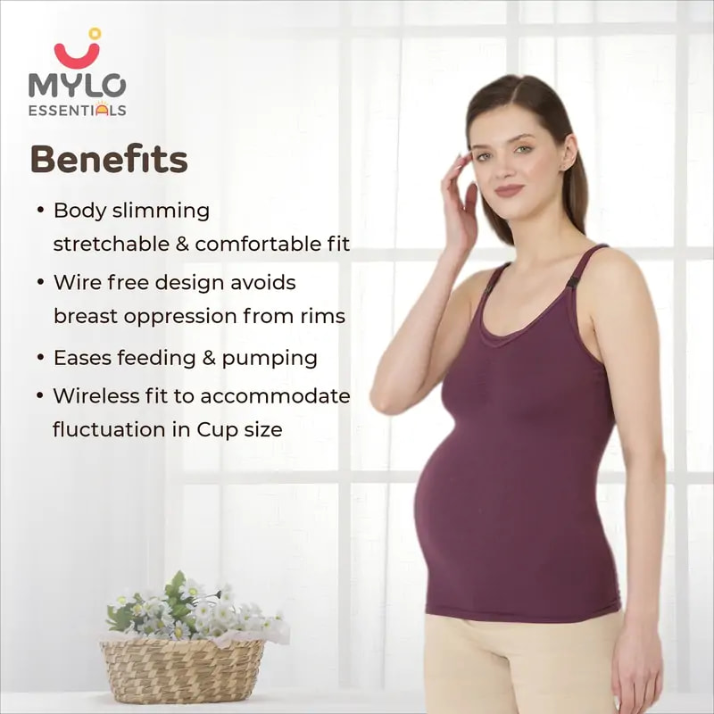 Shape wear Camisole/Tank Top -Maternity & Beyond – Plum -L