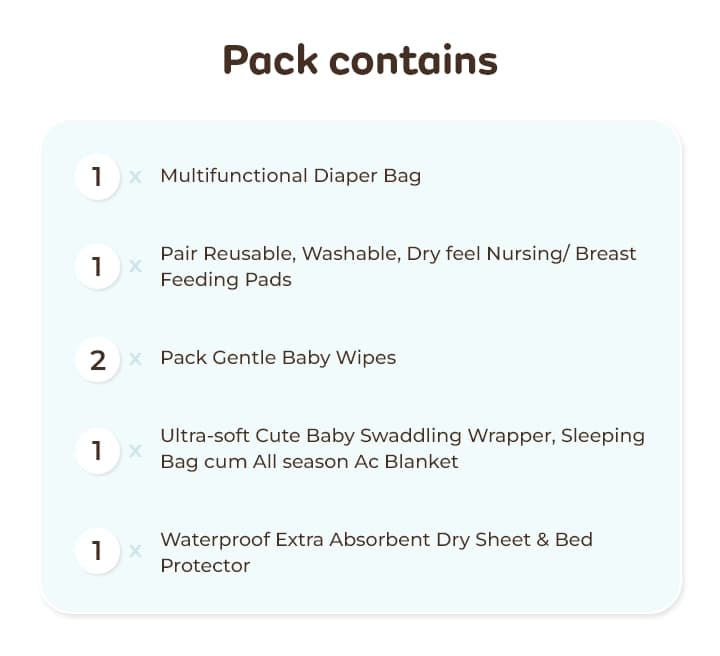 Hospital Bag Essentials Kit - New Mom and Baby Delivery Care Pack
