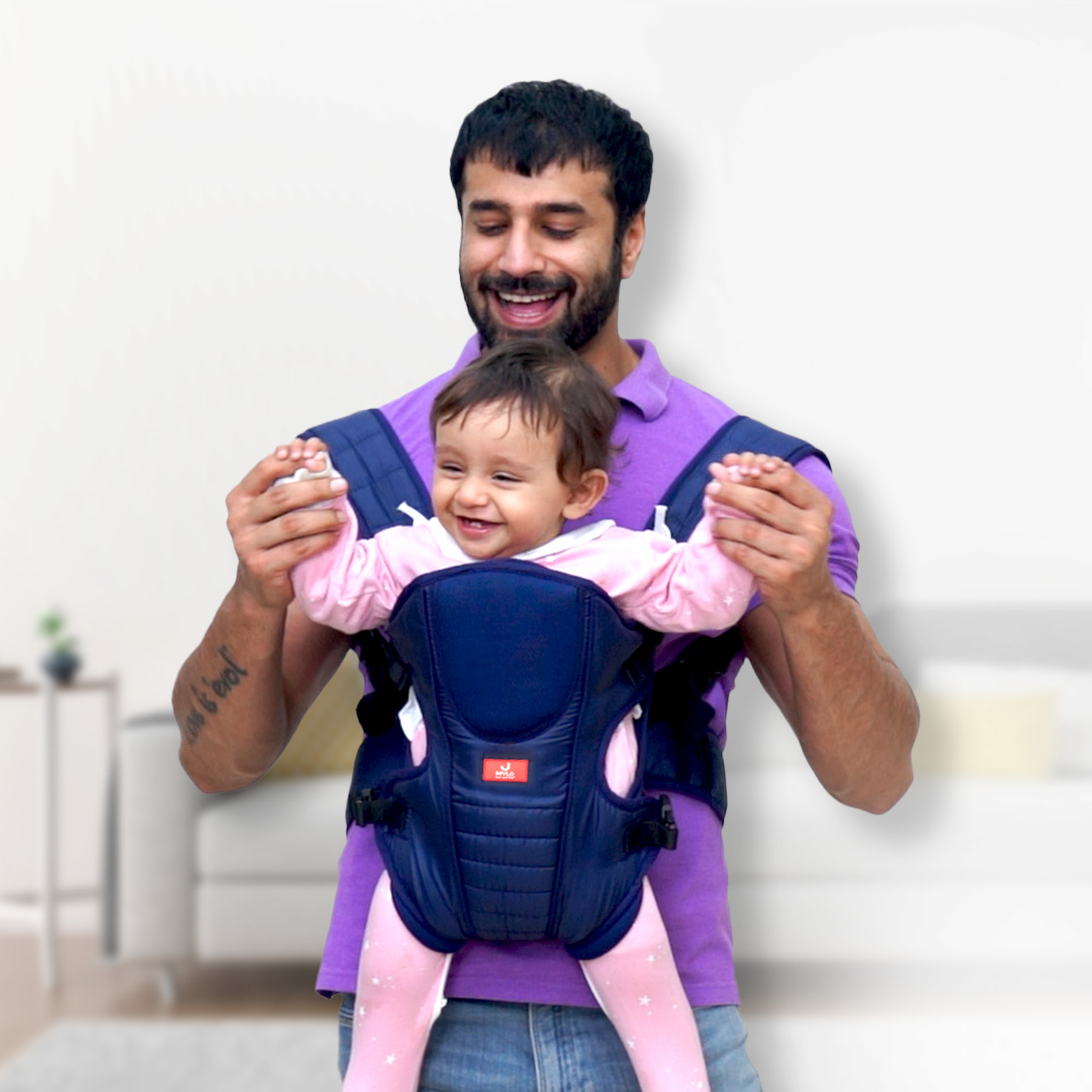 Mylo Premium 3 in 1 Comfortable & Adjustable Baby Carrier (6 - 24 Months)  Royal Blue