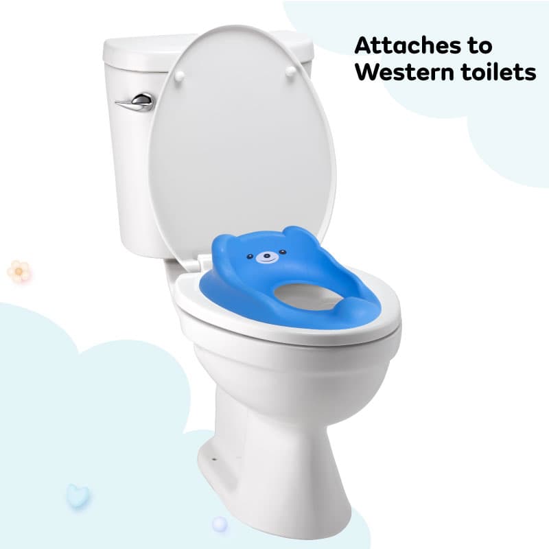 2-in-1 Potty Training Seat for 6 Months+ Child with Detachable Potty Bowl and Adaptable Potty Seat (Blue & Purple)
