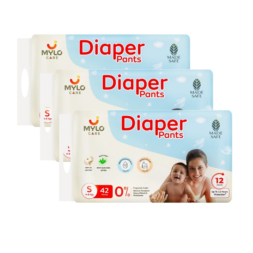Baby Diaper Pants Small (S) Size, 4-8 kgs with ADL Technology- 126 Count- 12 Hours Protection