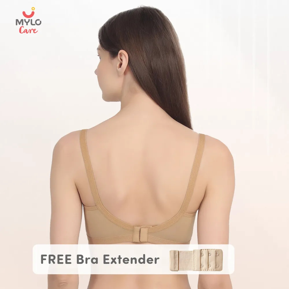 Light Padded Maternity/Nursing Bra with free bra extender-Skin 32B
