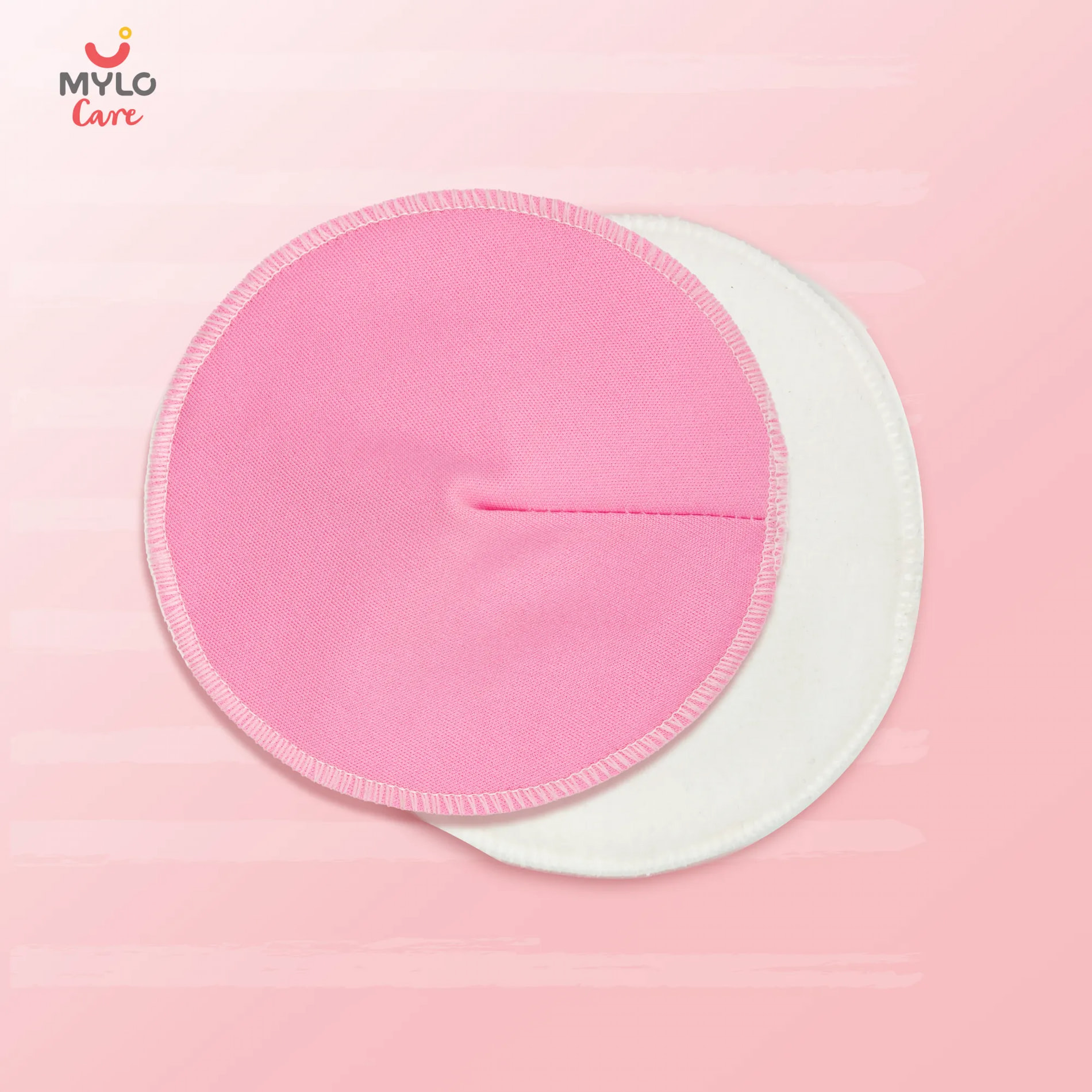 Reusable, Washable, Dry feel Nursing/ Breast Feeding Pads with Free Laundry pouch –Baby Pink -1 Pair 