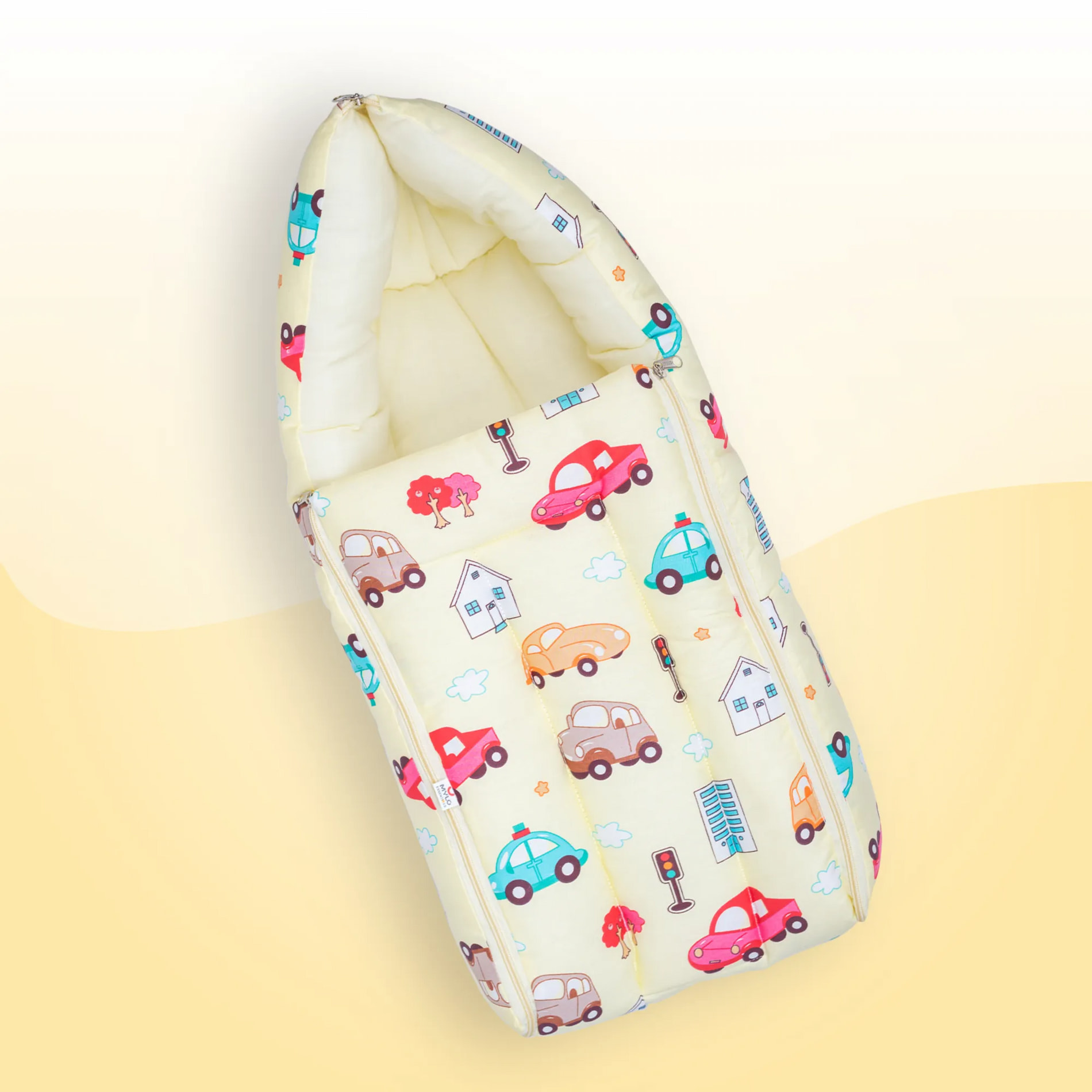 4–in-1 Soft & Snuggly Baby Sleeping Bag/ Carry Nest with 3-way Zip Opening- Kids Car