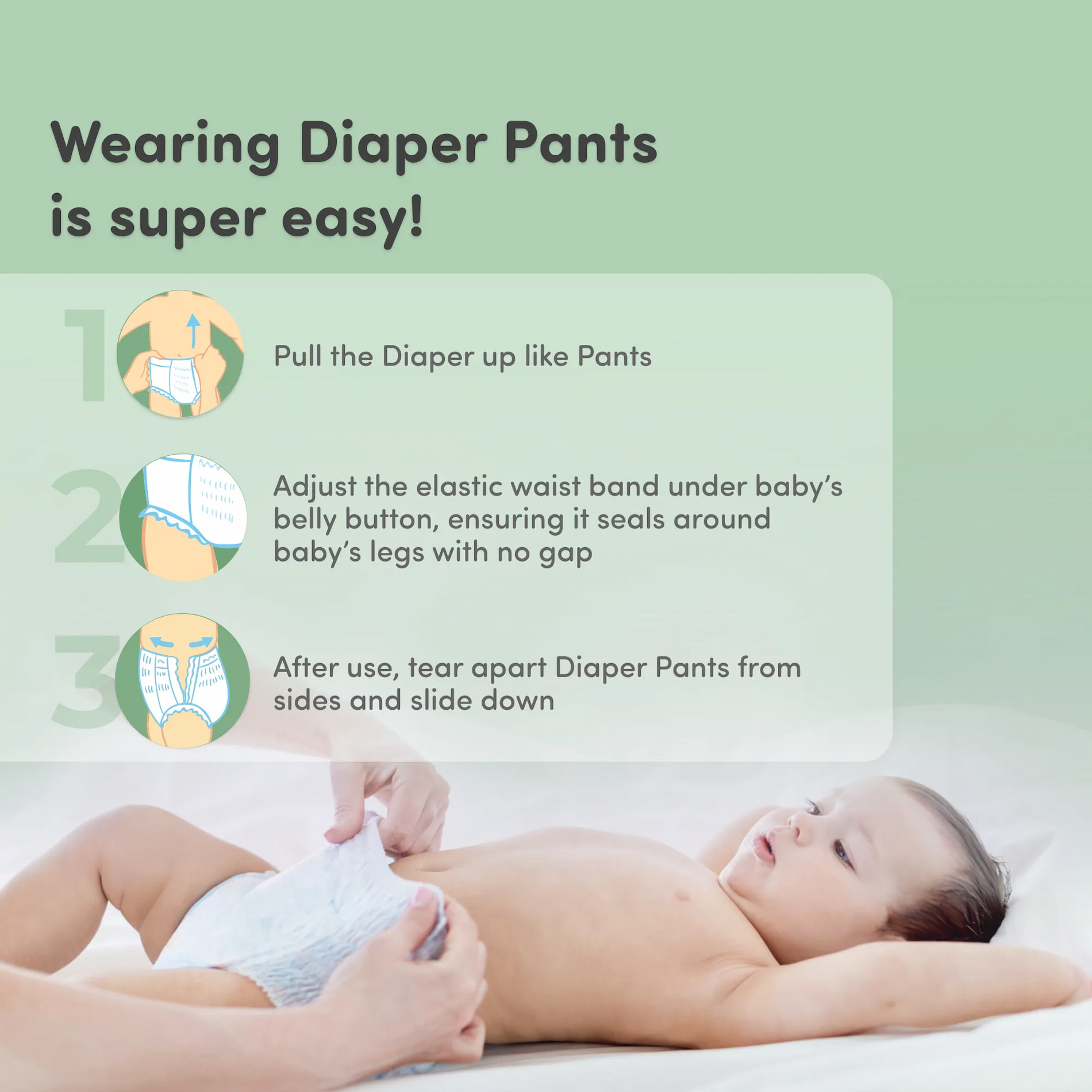 Baby Diaper Pants Small (S) Size, 4-8 kgs with ADL Technology - 84 Count - 12 Hours Protection