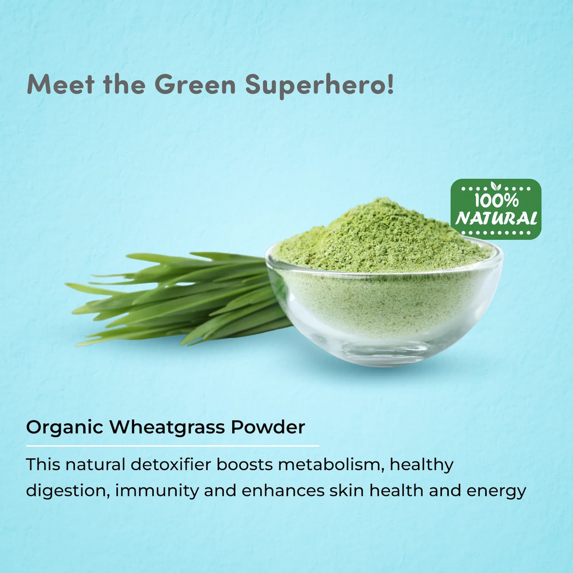 Wheatgrass Powder for Energy Boost & Healthy Digestion