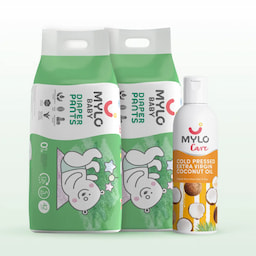 Baby Diaper Pants (Small) & Cold Pressed Extra Virgin Coconut Oil (200ml) Super Saver Combo