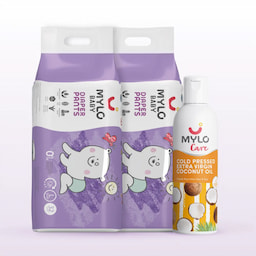 Diaper Pants (Large) & Cold Pressed Extra Virgin Coconut Oil (200ml) Super Saver Combo