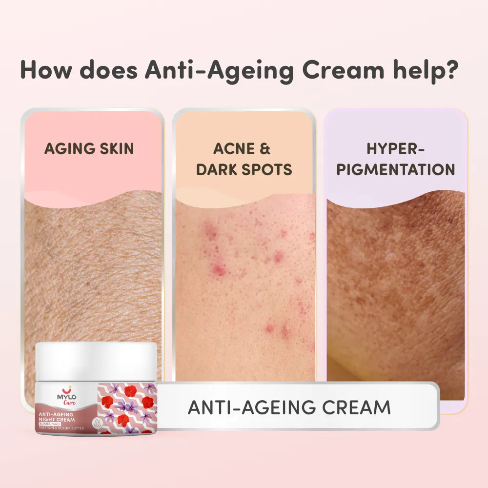 Anti-ageing Ayurvedic Skin Repair Gift Set (Kumkumadi - Serum 10ml, Cream 50gm)