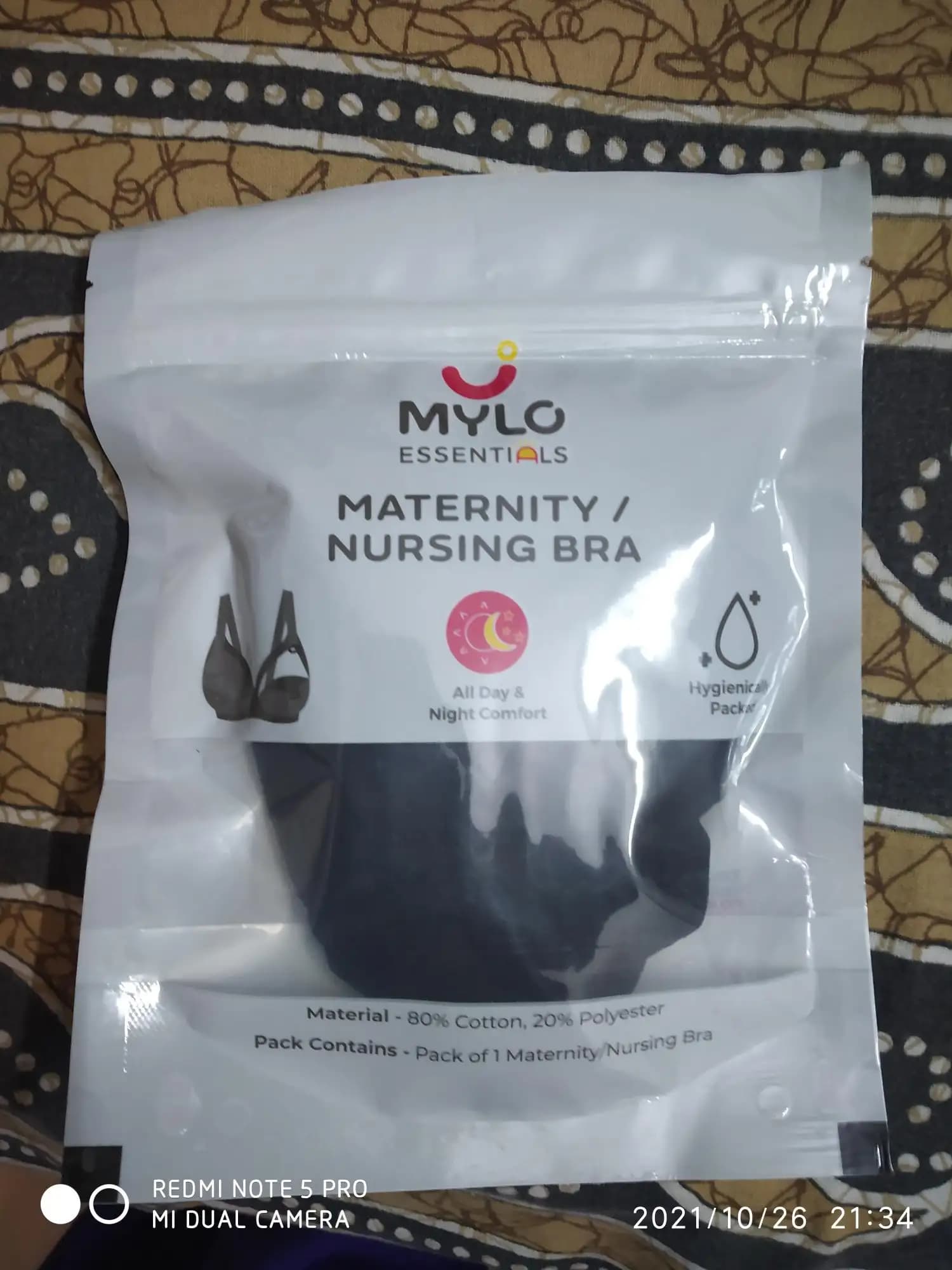 Maternity/Nursing Bras Non-Wired, Non-Padded with free Bra Extender - Magnolia Cream 38 B 